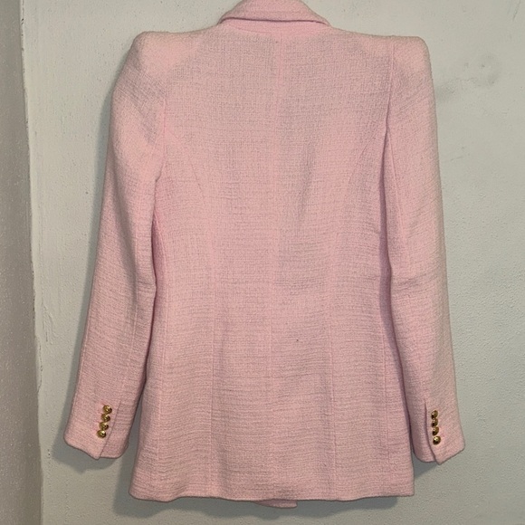 Zara tweed Pink Blazer with Gold Buttons - Picture 4 of 4